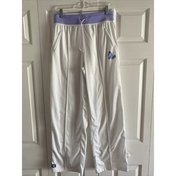Disney Womens Medium White Wide Leg Eeyore Casual Pants Streetwear Athleisure - Picture 1 of 7